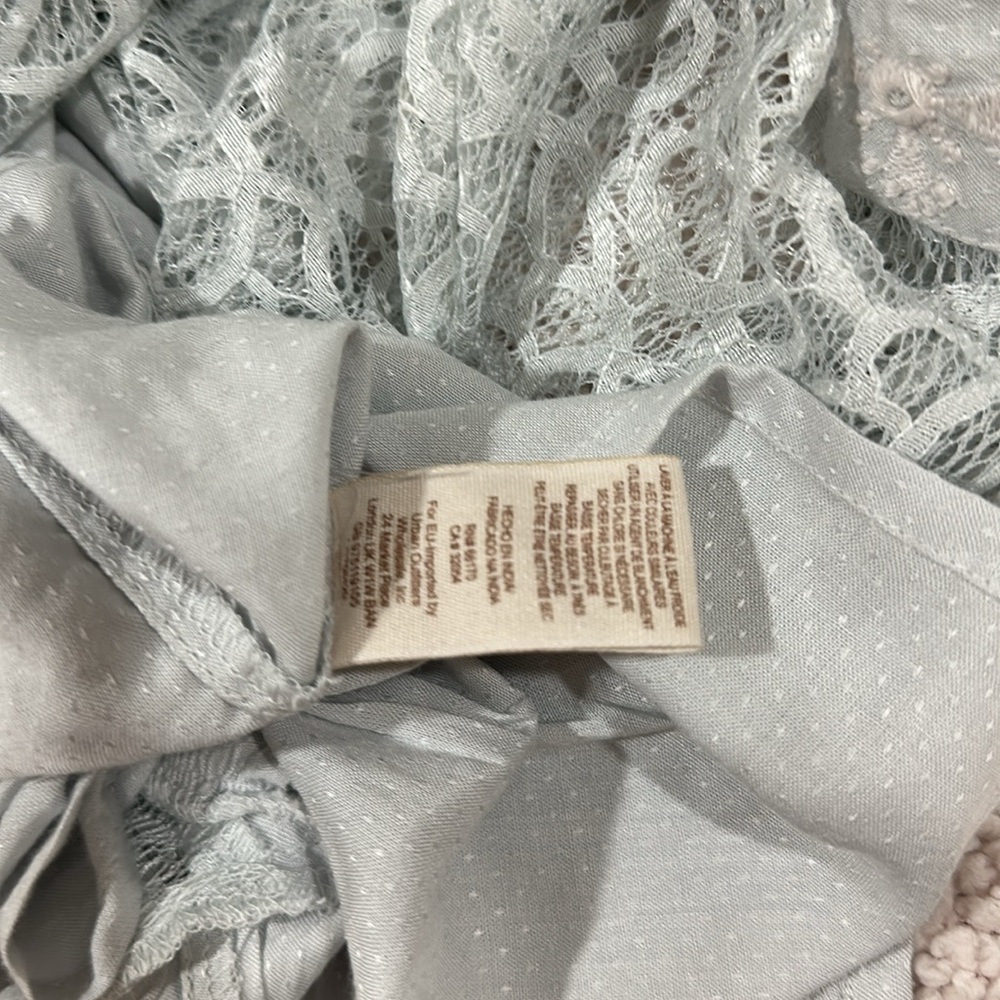 Free People Boogie All Night Blouse Light Blue - Picture 8 of 8